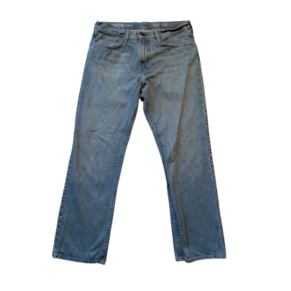 Gap Men's 35x32 Easy Fit 1969 Stonewash Denim Jeans Light Wash Blue Cotton